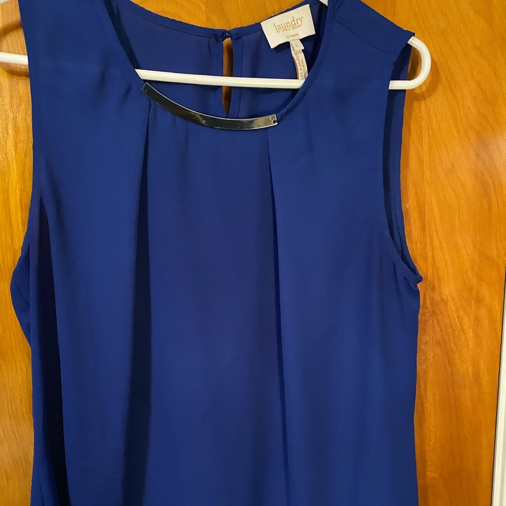 Laundry royal blue shirt with medal bar on neck